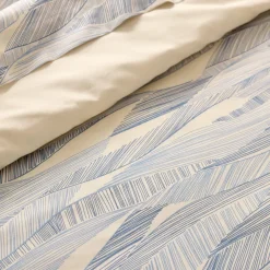 Copripiumino in cotone lavato (200 x 200 cm) Onde Blu