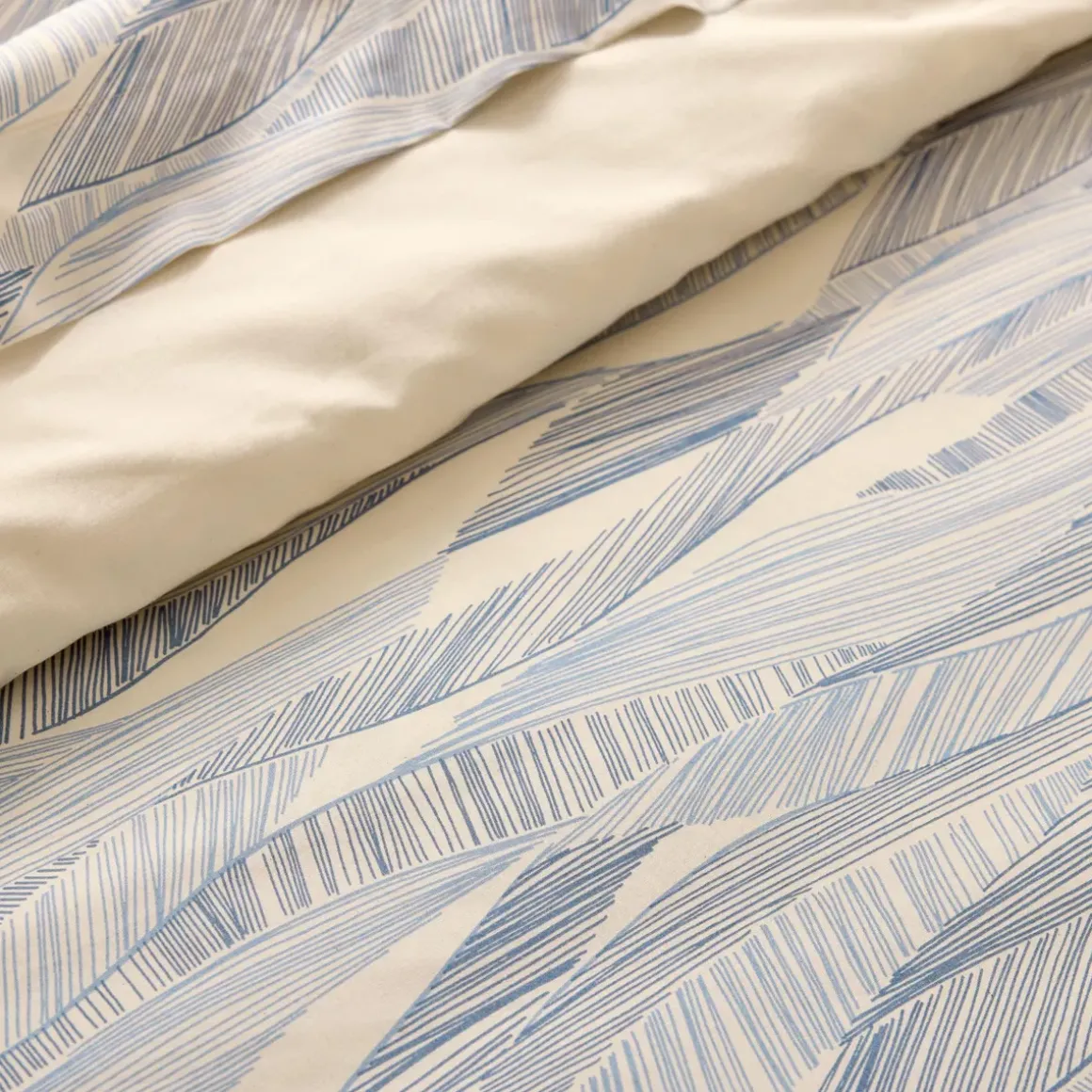 Copripiumino in cotone lavato (200 x 200 cm) Onde Blu