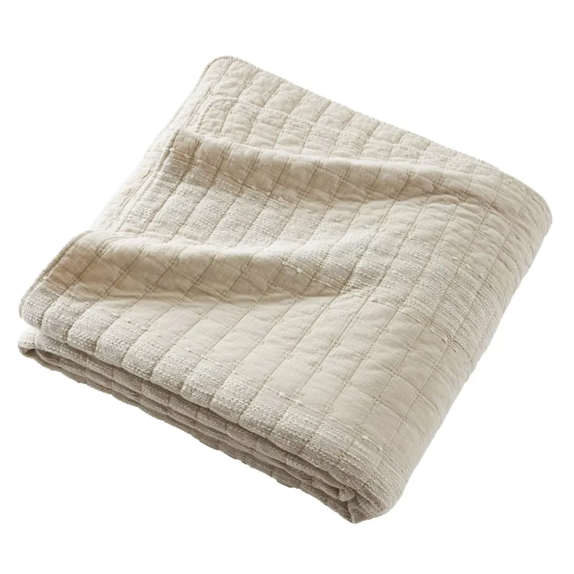 Copripiumino in cotone trapuntato (240 x 260 cm) Lena Beige sabbia
