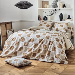 Copripiumino in cotone (300 x 240 cm) Arty Marrone seppia