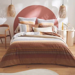 Copripiumino in cotone (280 x 240 cm) Niagara Marrone Castagna