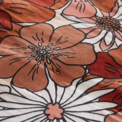 Copripiumino in garza di cotone (260 x 240 cm) Gaïa azalea Terracotta