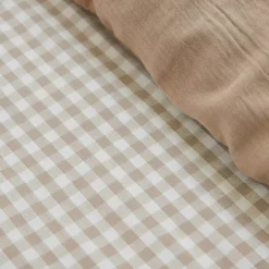 Copripiumino in garza di cotone (280 x 240 cm) Gaïa vichy Corda