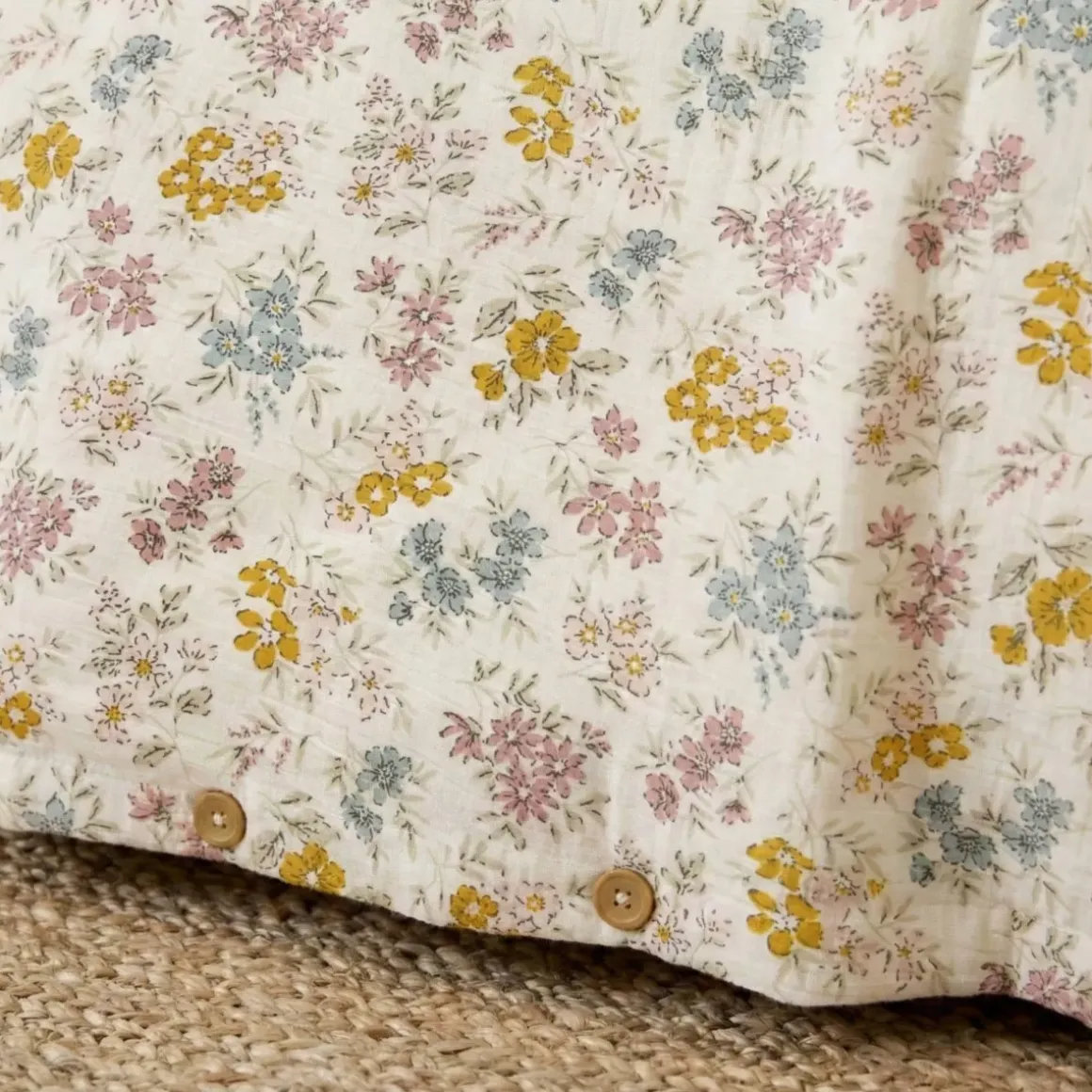 Copripiumino in garza di cotone reversibile (260 x 240 cm) Gaïa Aquarelle Multicolore