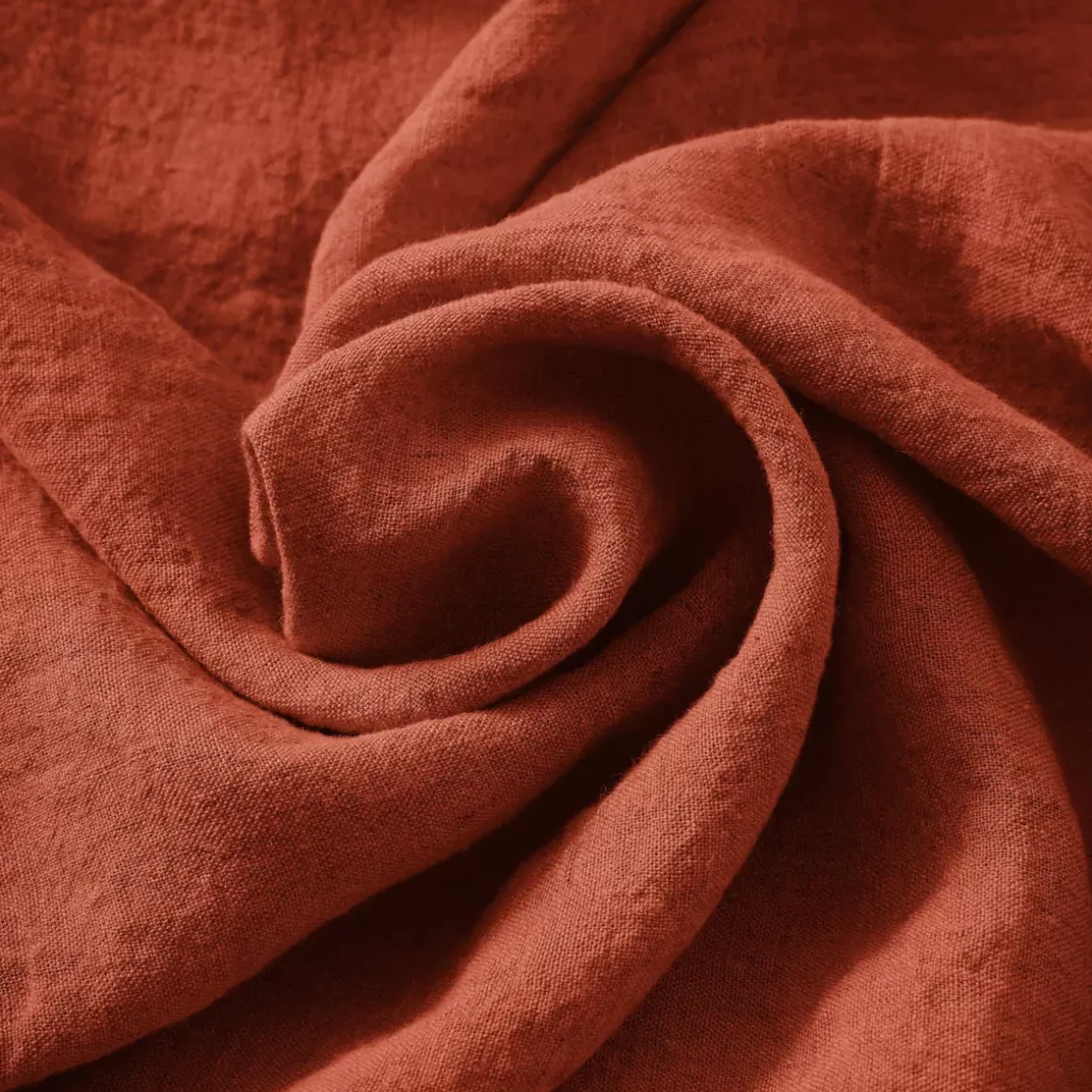 Copripiumino in lino lavato (280 x 240 cm) Louise Terracotta