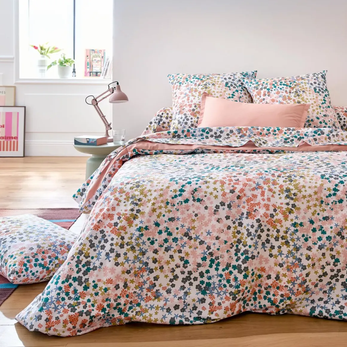 Copripiumino in percalle di cotone (200 x 200 cm) Lolita Multicolore