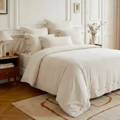 Copripiumino in percalle di cotone (240 x 220 cm) Diane Beige