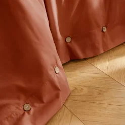 Copripiumino in percalle di cotone (240 x 220 cm) Diane Terracotta