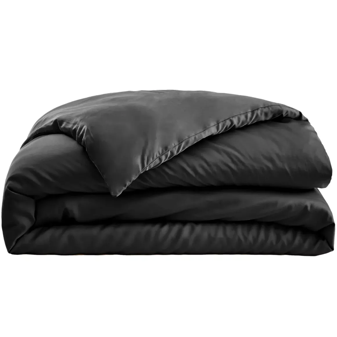 Copripiumino in raso di bambù (280 x 240 cm) Sienna Nero