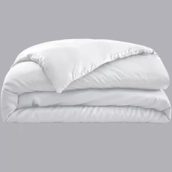 Copripiumino in raso di bambù (260 x 240 cm) Sienna Bianco