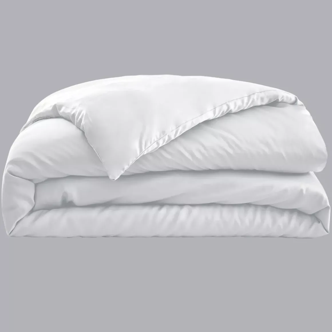 Copripiumino in raso di bambù (260 x 240 cm) Sienna Bianco