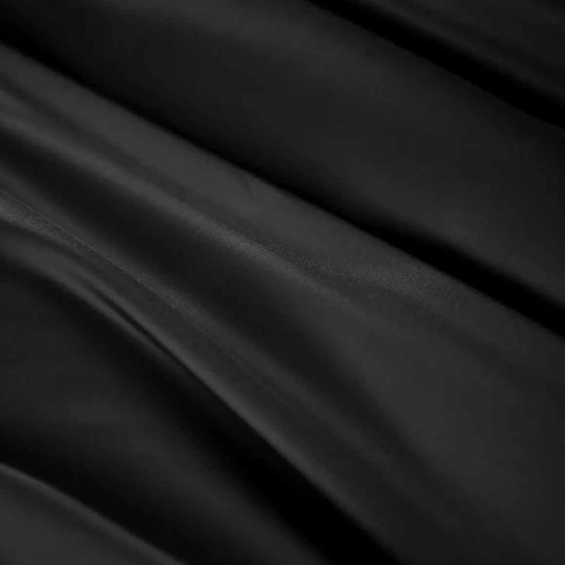Copripiumino in raso di bambù (140 x 200 cm) Sienna Nero