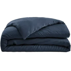 Copripiumino in raso di bambù (260 x 240 cm) Sienna Blu notte