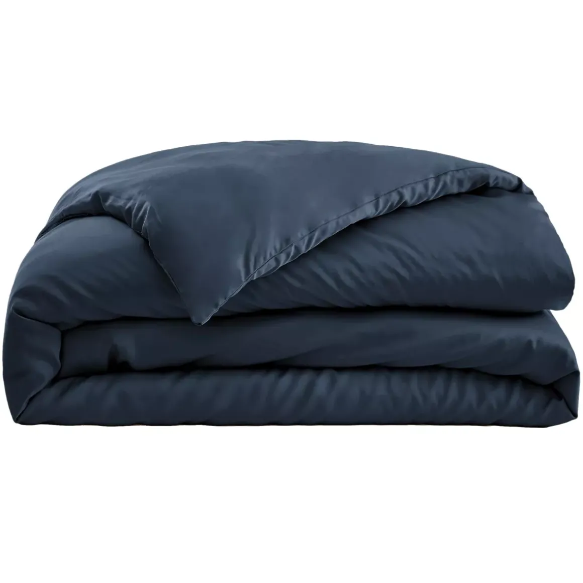 Copripiumino in raso di bambù (260 x 240 cm) Sienna Blu notte