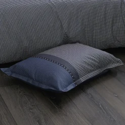 Copripiumino in raso di cotone (260 x 240 cm) Enzo Blu