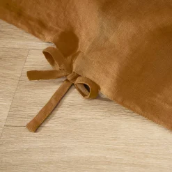 Copripiumino lino lavato (240 cm) Louise Caramello