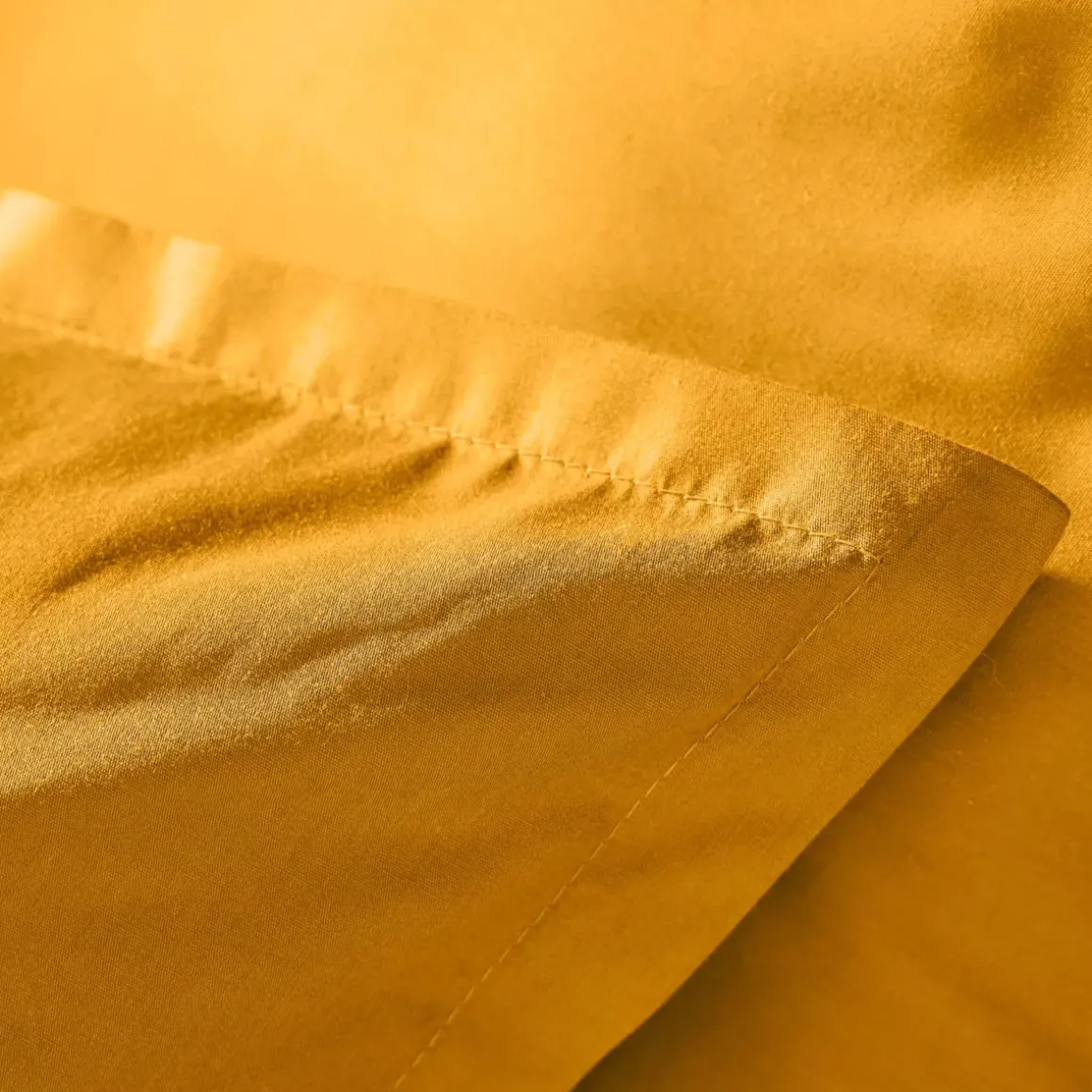 Copripiumino percalle di cotone (240 cm) Cali Giallo senape