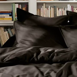 Copripiumino percalle di cotone (140 cm) Cali Nero