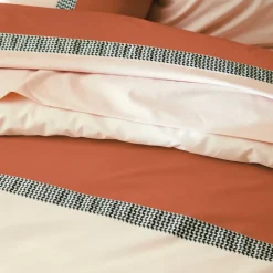 Copripiumino percalle di cotone (300 x 240 cm) Macassar Cognac
