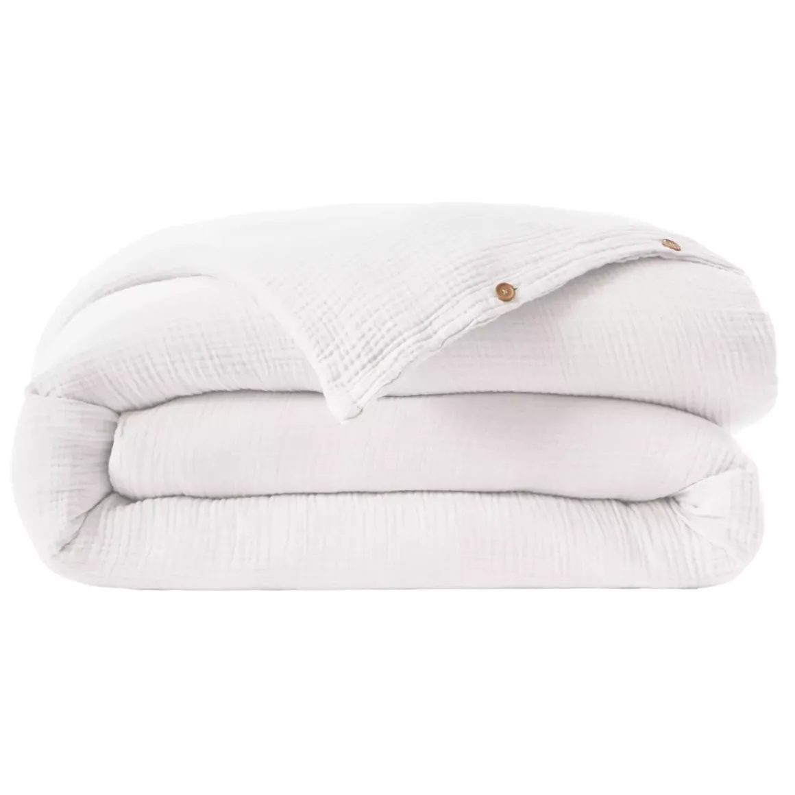 Copripiumino quadrupla garza di cotone (260 x 240 cm) Victoria x Gaïa Bianco chantilly