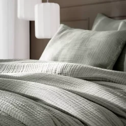 Copripiumino quadrupla garza di cotone (240 x 220 cm) Victoria x Gaia Verde rosmarino