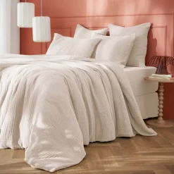 Copripiumino quadrupla garza di cotone (240 x 220 cm) Victoria x Gaïa Beige pampa