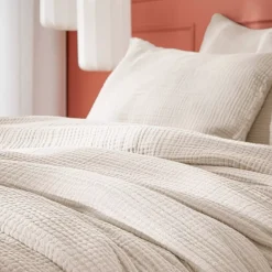 Copripiumino quadrupla garza di cotone (200 x 200 cm) Victoria x Gaïa Beige pampa
