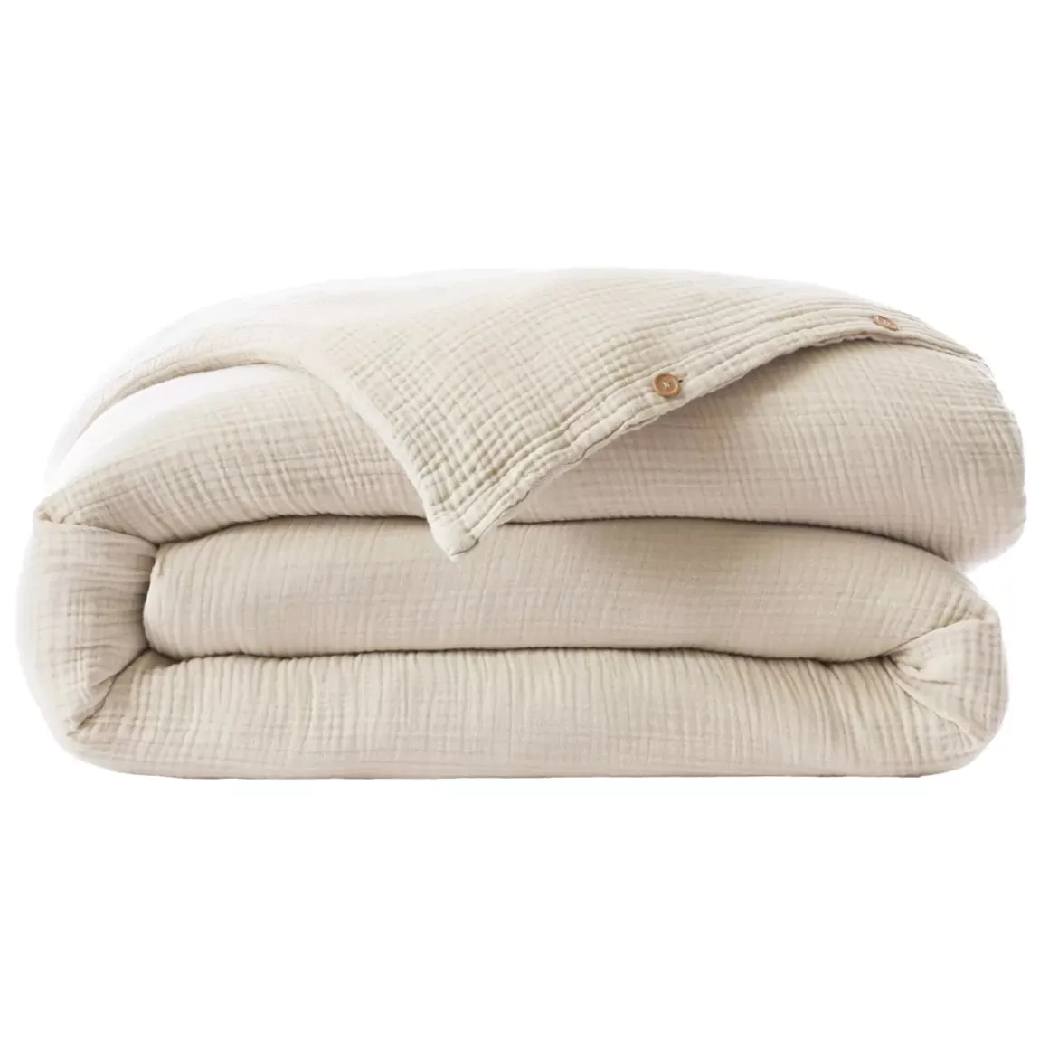 Copripiumino quadrupla garza di cotone (260 x 240 cm) Victoria x Gaïa Beige pampa