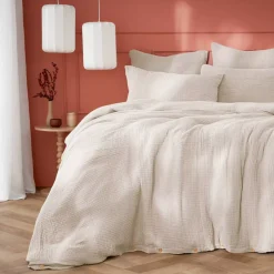Copripiumino quadrupla garza di cotone (280 x 240 cm) Victoria x Gaïa Beige pampa