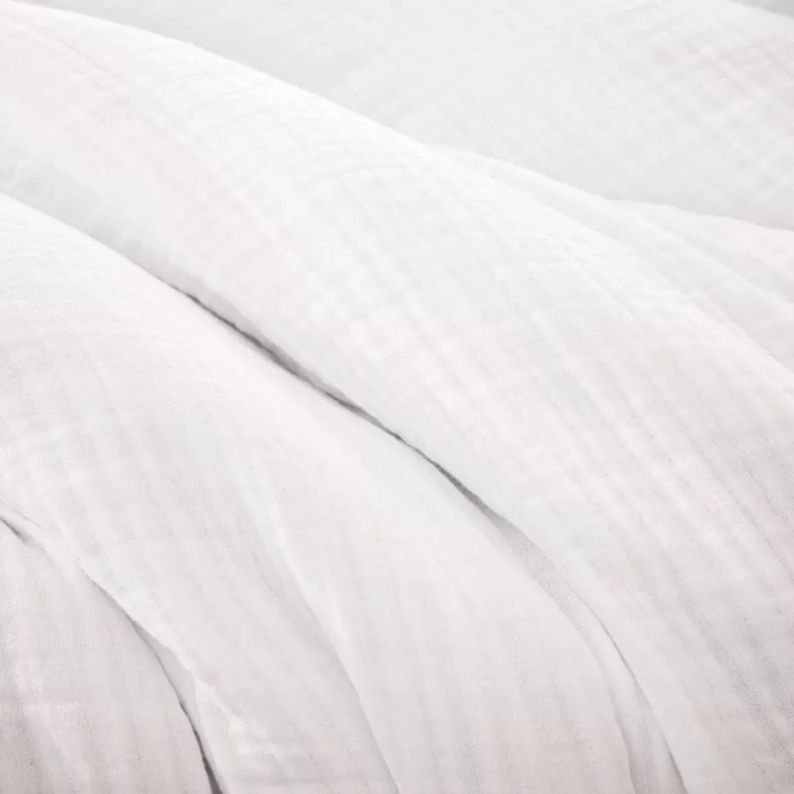Copripiumino quadrupla garza di cotone (280 x 240 cm) Victoria x Gaïa Bianco Chantilly