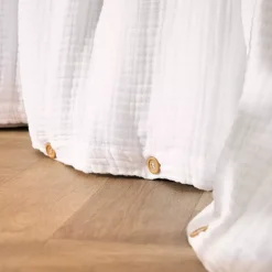 Copripiumino quadrupla garza di cotone (280 x 240 cm) Victoria x Gaïa Bianco Chantilly