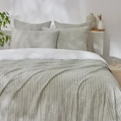 Copripiumino reversibile in cotone testurizzato e percale (240 x 220 cm) Alice Verde