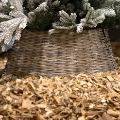 EMINZA Accessori Per Albero Di Natale-Coprivaso albero di Natale in vimini (D57 cm) Salice intrecciato invecchiato