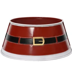 KAEMINGK Accessori Per Albero Di Natale-Coprivaso albero di Natale in metallo (D57 cm) Cintura di Babbo Natale