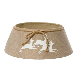 KAEMINGK Accessori Per Albero Di Natale-Coprivaso di albero di Natale in Juta (D68 cm) Renna di Natale