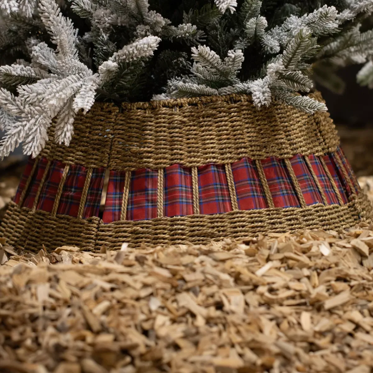 KAEMINGK Accessori Per Albero Di Natale-Coprivaso di albero di Natale (D70 cm) Tartan scozzese