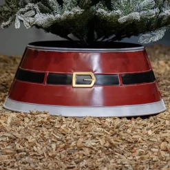 KAEMINGK Accessori Per Albero Di Natale-Coprivaso di albero di Natale in metallo (D70 cm) Cintura di Babbo Natale