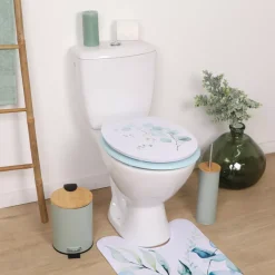 TENDANCE Accessori Water-Copriwater 18 pollici MDF Azzurro Acquerello