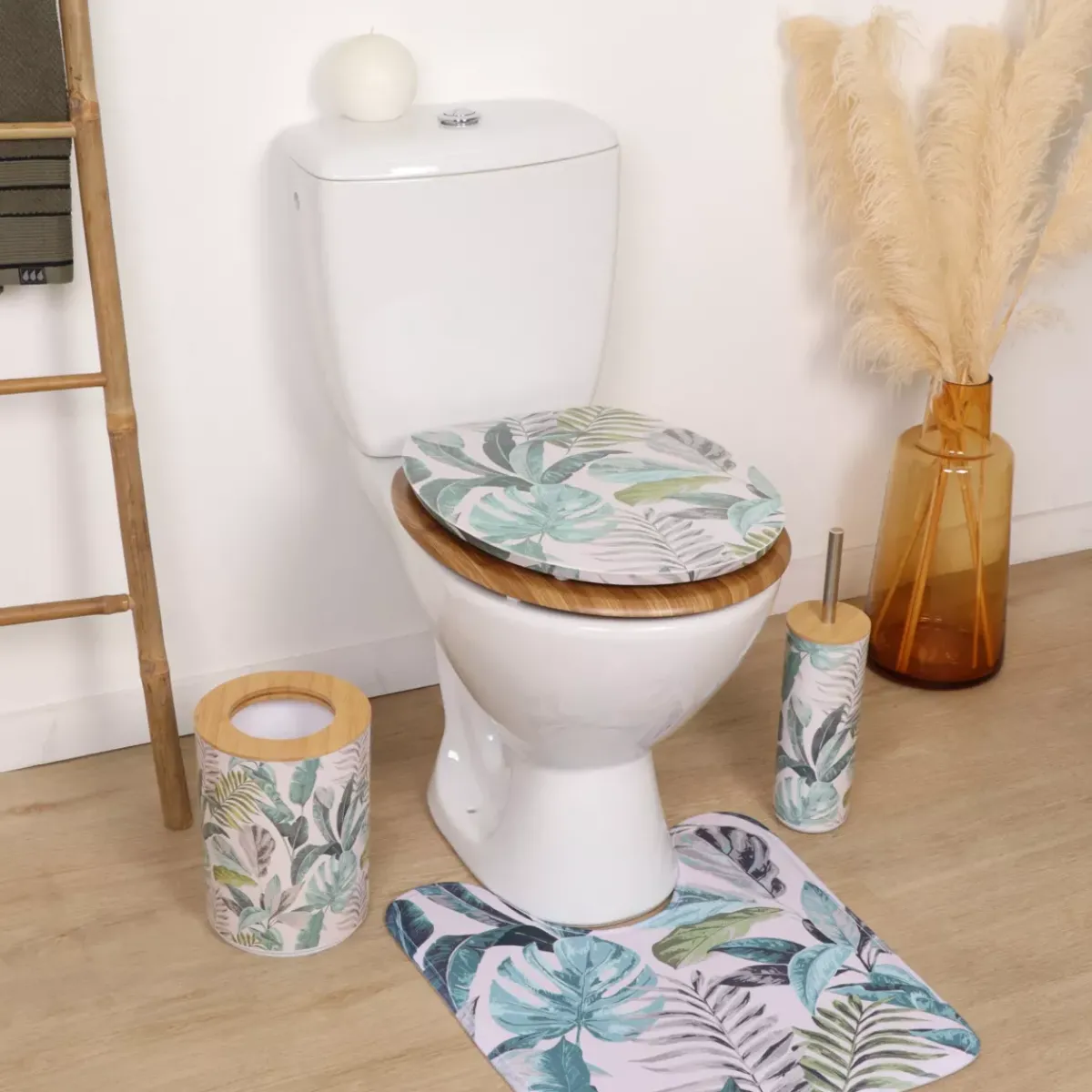 TENDANCE Accessori Water-Copriwater WC 18 pollici MDF Jardin d'hiver