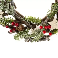 Feeric Lights & Christmas Corona Di Natale-Corona di Natale decorata Greywood