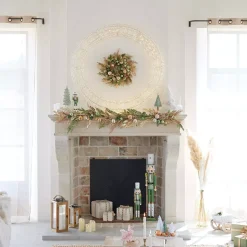 EMINZA Corona Di Natale|Oggetti Decorativi E Illuminati-Corona di Natale Gigante luminosa Micro 1800 LED (D116 cm) Scintilli e bianco caldo