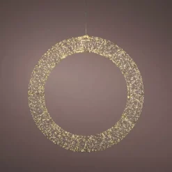 EMINZA Corona Di Natale|Oggetti Decorativi E Illuminati-Corona di Natale Gigante luminosa Micro 1800 LED (D116 cm) Scintilli e bianco caldo