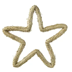 KAEMINGK Corona Di Natale-Corona di Natale in paglia (D42 cm) Stella da decorare