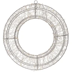 KOOPMAN Corona Di Natale|Oggetti Decorativi E Illuminati-Corona di Natale luminosa 500 micro LED (D38 cm) Star Light e bianco caldo