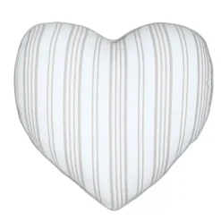 Cuscino cuore in cotone (45 x 45 cm) Joséphine Ecru