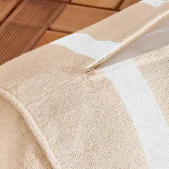 EMINZA Cuscino Decorativo Per Esterno-Cuscino da esterno a forma di poltrona (20 x 45 cm) Nautira Bianco