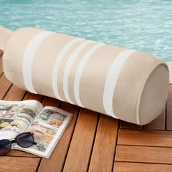 EMINZA Cuscino Decorativo Per Esterno-Cuscino da esterno a forma di poltrona (20 x 45 cm) Nautira Bianco