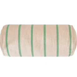 Cuscino da esterno in tela di cotone cilindrico (45 x 20 cm) Ocealys Verde