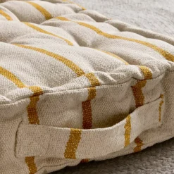 Cuscino da pavimento esterno tela di cotone (45 x 45 cm) Ocealys Giallo senape