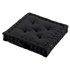 Cuscino da pavimento in cotone (60 x 60 cm) Pixel Nero